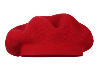 Dámský pletený baret - 1 ks - 2 červená