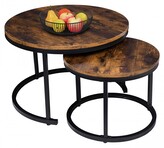 Sada stolů GALEN hnědý/černý