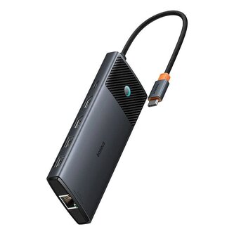 Baseus Metal Gleam II Series 10v1 USB-C HUB Dokovací Stanice Cosmic Black Baseus Metal Gleam II Series 10v1 USB-C HUB Dokovací Stanice Cosmic Black