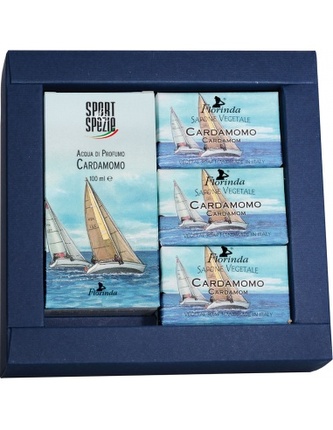 FLORINDA SPORT&SPEZIE: Dárkový set pro muže na základě kardamomu(100ml,3x50g) TML K2193