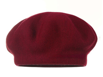Dámský pletený baret - 1 ks - 3 bordó
