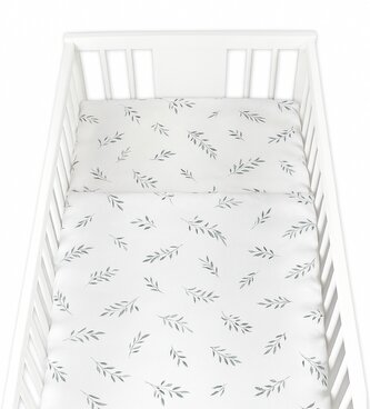 Povlečení do postýlky, 2D sada - Louka, bílá, 135x100; 135x100