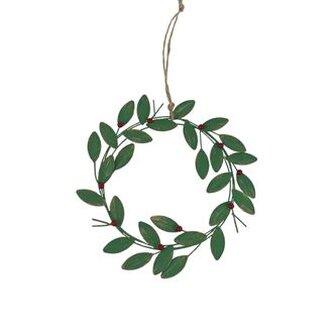 Kovová dekorace k zavěšení věneček  K4355