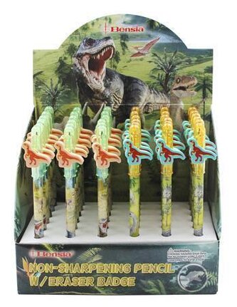 Mechanická tužka "Bensia", dinosaurus, HB, s gumou, 36 ks/balení, ICO 7050302006
