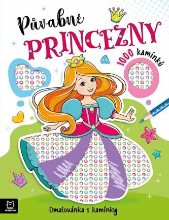 Půvabné princezny - Omalovánka s kamínky