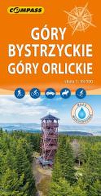Mapa tur. - Góry Bystrzyckie, Góry Orlickie lam.