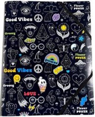Teczka A4+ plastikowa z gumką Good Vibes