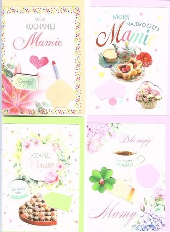 Karnet B6 z nakjejką. Dla mamy (10szt) MIX