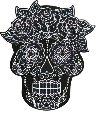 Sada škrabacích obrázků Sugar Skull – 6 ks, 12 cm