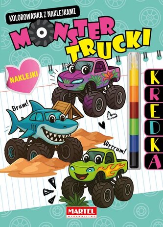 Modułowa kredka.Monster Trucki z naklejkami