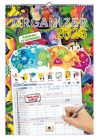 Kalendarz 2026 A3 ścienny jednostronny organizer Kalendarz 2026 A3 ścienny jednostronny organizer