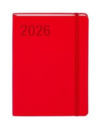 Kalendarz 2026 A5 Minimalizm czerwony TNS