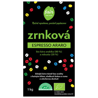 Fairobchod Bio zrnková káva Espresso Araro, 1000 g