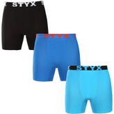3PACK pánské boxerky Styx long sportovní guma vícebarevné (3UN09079) XL