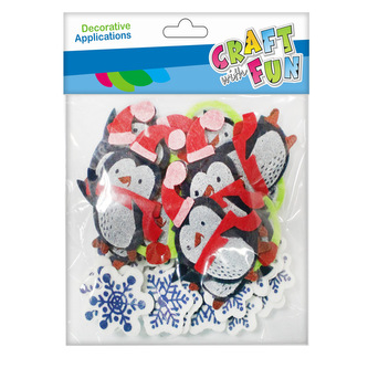 Ozdoba dekoracyjna samoprzylepna filcowa Pingwin Boże Narodzenie CRAFT WITH FUN 463697