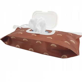 Pouzdro/obal na vlhčené ubrousky, Duha - hnědý