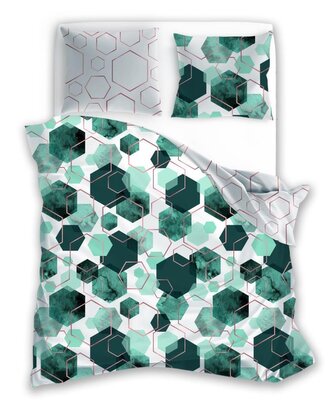 POŚCIEL KPL.140X200+70X90 MILAGRO VERDE 009 SATYNA BAW.