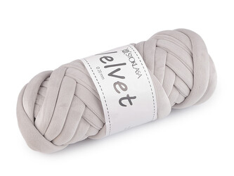 Příze Marshmallow silná Velvet Ø20 mm 500 g - 1 ks - 17 (033) šedá světlá