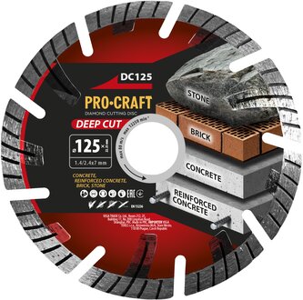 Diamantový řezný kotouč Deep Cut Procraft DC125 | DC125