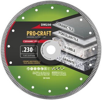 Diamantový řezný kotouč Ceramic PRO Procraft DM230 | DM230