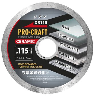 Diamantový řezný kotouč Ceramic Procraft DR115 | DR115
