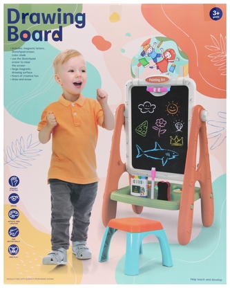Tablica magnetyczna stojąca 2w1 z akcesoriami MEGA CREATIVE 545668 Tablica magnetyczna stojąca 2w1 z akcesoriami MEGA CREATIVE 545668