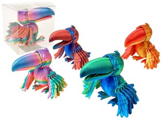 Figurka Ptak 3D tęczowy i holograficzny, Adar