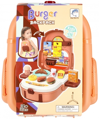 Zestaw kuchenny Fast Food plecak MEGA CREATIVE 503889