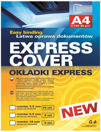 Okładki Express 4.5 mm niebieskie op. 10 szt. 415050, Argo