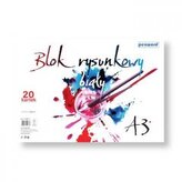 Blok rysunkowy A3 biały 80g 20 kartek