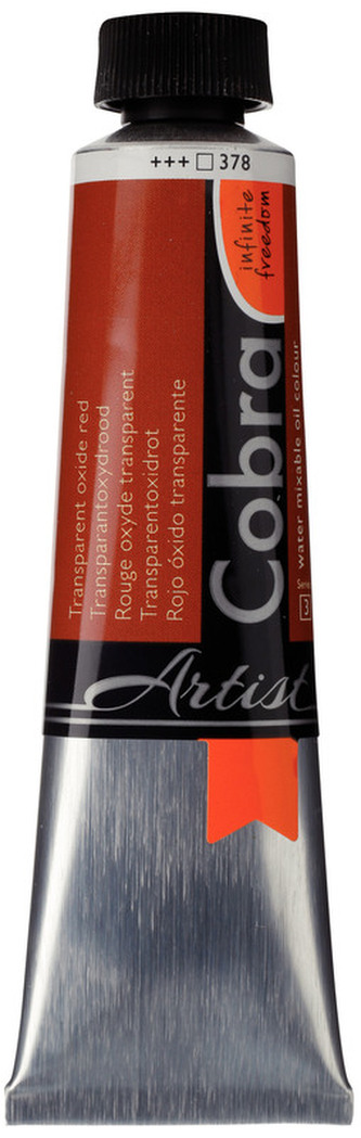 Farba olejna rozcieńczalna wodą, Cobra Artist 40 ml, Transparent Oxide Red, Talens