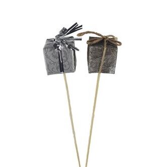 Zápich dekorační vánoční dárek, 2 ks A0343