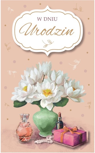 Karnet AB+ Urodziny, kwiaty PS52