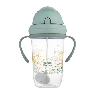 CANPOL 56/620_gre Kubek niekapek z rurką i odważnikiem 270ml MOUNTAINS CANPOL 56/620_gre Kubek niekapek z rurką i odważnikiem 270ml MOUNTAINS