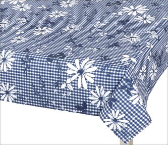 Ubrus DITA - Modrá,Bílá - 120x160 cm