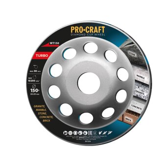 Diamantový brusný kotouč (hrncový) Procraft WT150 Turbo | WT150