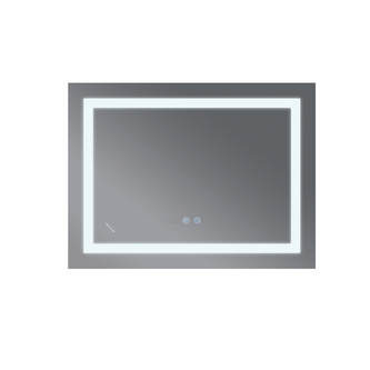 Koupelnové zrcadlo s LED osvětlením, protizamlžovací funkcí, regulací jasu a hodinkami, MR12-70×50-R | MR12-70×50-REVERSE Warm