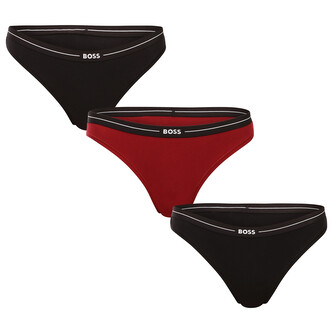 3PACK dámská tanga BOSS vícebarevné (50510030 966) XL