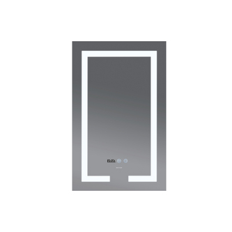 Koupelnové zrcadlo s LED osvětlením, protizamlžovací funkcí, regulací jasu a hodinkami, MR06-60×80 H | MR06-60×80 HARD