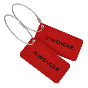 Jmenovky na zavazadla Wenger 2 ks - červené