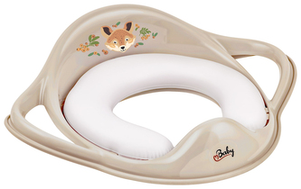 MALTEX Redukce na WC s úchyty měkká The Nature Buddies Liška - Beige