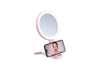 LED  kosmetické zrcátko Immax SWEET Make up oboustranné, 10x zvětšovací, CCT, růžové LED  kosmetické zrcátko Immax SWEET Make up oboustranné, 10x zvětšovací, CCT, růžové