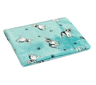 Dětská deka ELLA - Modrá,Bílá,Černá - 75x100 cm