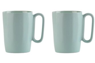 Vialli Design Sada 2 keramických hrnků, 250 ml, mint, FUORI 30053