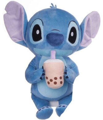 Plyšová hračka - figurka Lilo & Stitch: Stitch s bubble tea (výška 24-32 cm)