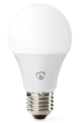 NEDIS Wi-Fi chytrá LED žárovka/ E27/ A60/ 9W/ 230V/ 806lm/ teplá až studená bílá/ 2700 - 6500K/ bílá NEDIS Wi-Fi chytrá LED žárovka/ E27/ A60/ 9W/ 230V/ 806lm/ teplá až studená bílá/ 2700 - 6500K/ bílá