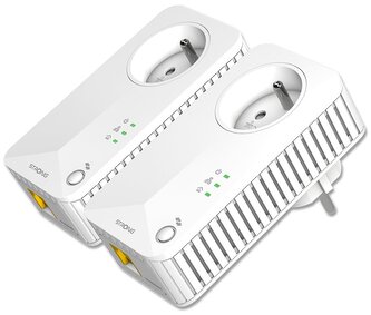 STRONG sada 2 adaptérů Powerline 600 DUO FR/ 600 Mbit/s/ 1x LAN/ bílý