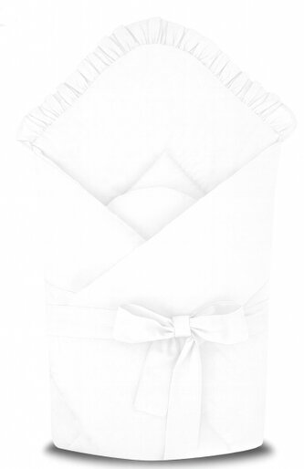 Rychlozavinovačka s volánkem a stuhou Royal - bílá