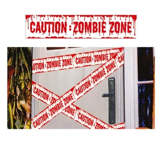 Výstražná páska Caution: Zombie Zone 6 m