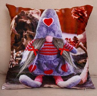Vánoční polštář s 3D aplikací GNOMINO III. 40x40 cm Mybesthome